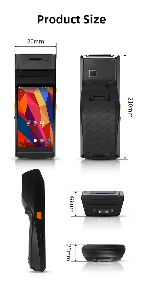 5.5 Inch Android 11 4+64G Rugged Mobile Computer PDAs for Parking Charging System Payment Terminal Handheld PDA