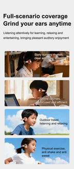 Air Conduction Stereo Headphones Kids Open Ear Bluetooth6.0 Earphones  Wireless Learning Noise Reduction Music Headset Earhook