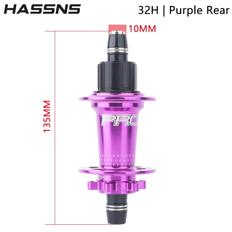 HASSNS Noisy Cube Pro 7 Freehub MTB Rear Hub 32 Holes Dirt Jump Bike Hub Changes Bicycle Cube 15*100/10*135MM Cycling Bushings