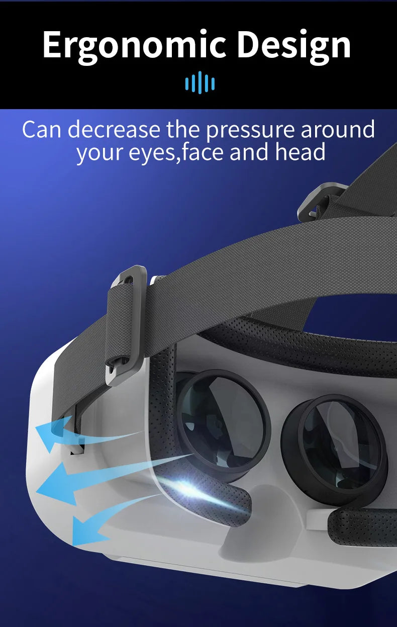Shinecon Viar Virtual Reality VR Glasses Headset 3D Device Helmet Goggles Lenses For Smartphone Smart Phone Game Cell Mobile Set