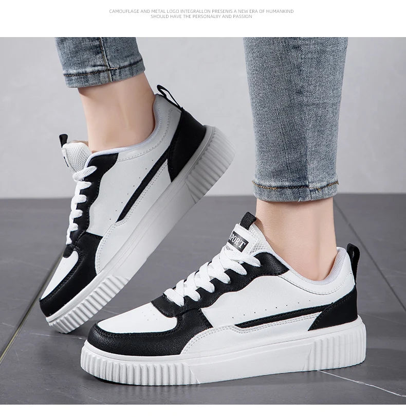 Fashion Women Casual Shoes Breathable Walking Flat Shoes Sneakers White Female Footwear Sports Running Outdoor Walking For Men
