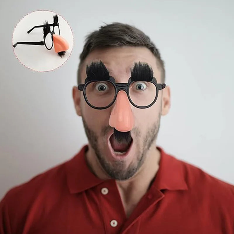 Novelty Glasses Funny Big Nose Glasses with Eyebrows / Mustache Halloween Birthday Parties Funny Photo Props Main image
