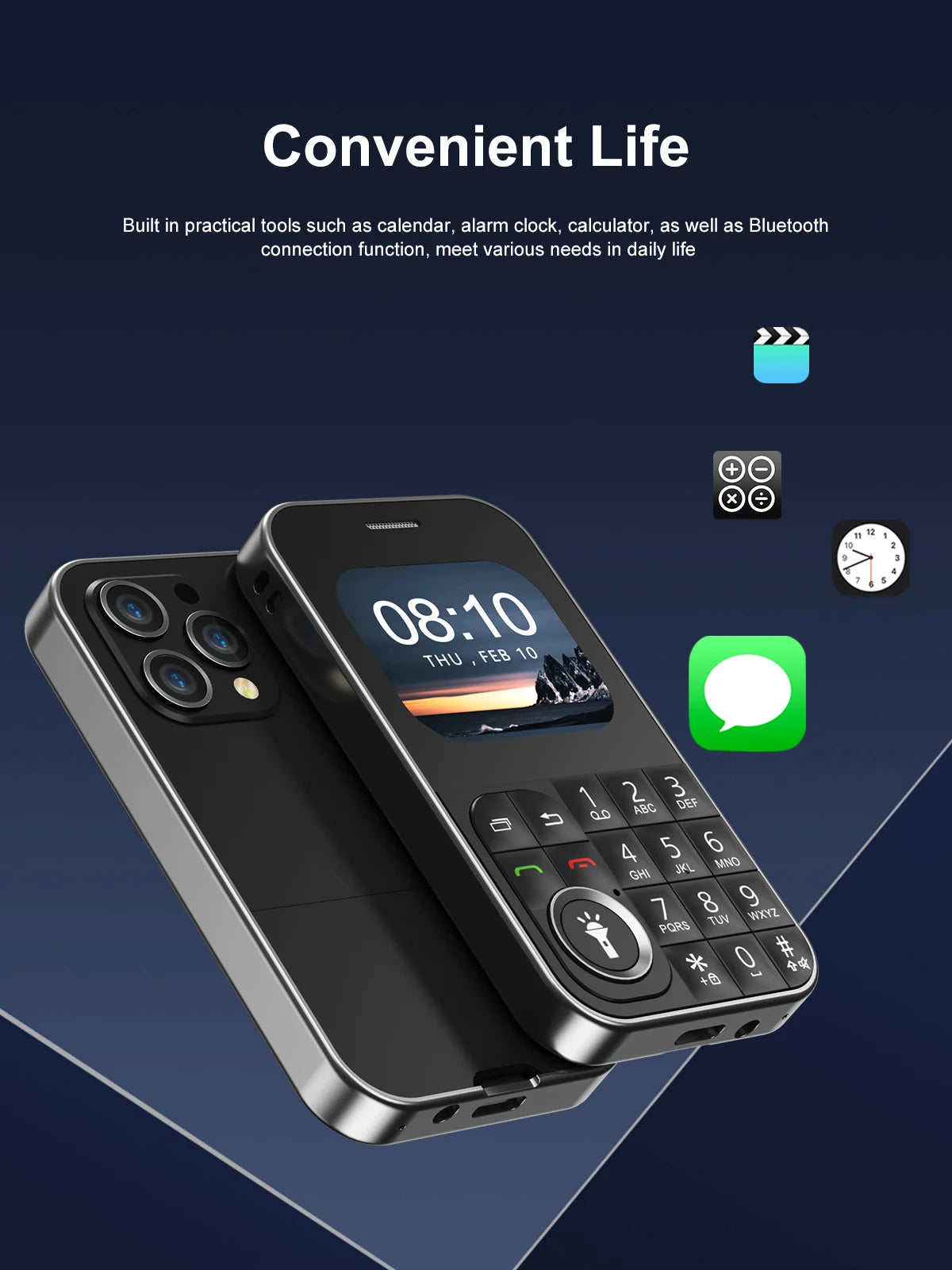 SERVO V9 Small Mobile Phone 2.01inch 2 SIM Cards Magic Voice FM Radio Torch Speed Dial 2G GSM Mini Keyboard Mobile Phone MP3 MP4