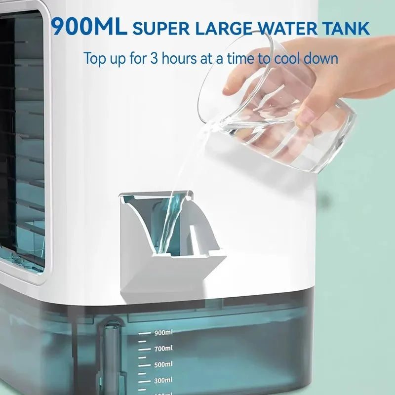 Quiet 3-Speed Portable Air Conditioner Mini Evaporative Cooler Humidifier for Bedroom Main image