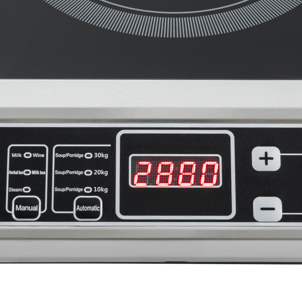 Portable Electric Induction Hob|  3500W Induction Cooktop with 8/10 Temperature Levels | Microcrystalline Glass