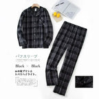 Men's Home Suits Long-sleeved Trousers Suits for Autumn and Winter Pijamas for Men Flannel Plaid Design Pajamas for Men