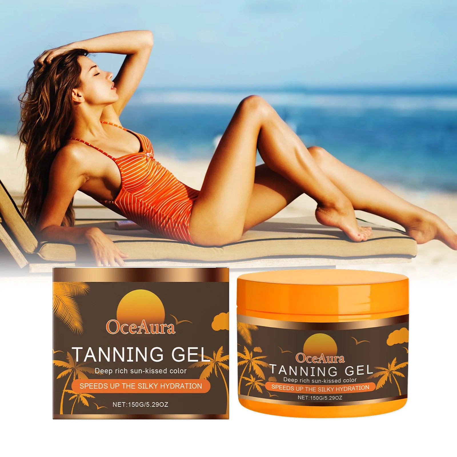 Body Tanning Gel Hydrating Lasting Natural Bronzing Soothe Drying Even Skin Tone Accelerate Dark Skin Sun Tanning Body Cream Main image