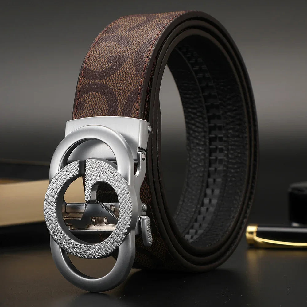 New luxury brand men's leather belt, 3.4 cm width, high-quality belt for women, women's belt design