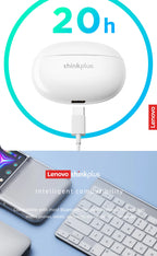 Lenovo Thinkplus XT88 in Ear Bluetooth Earphones with Dual Microphones, Stereo Noise Reduction, Bass HIFI Touch Earbuds