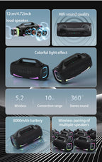 ZEALOT S79 Bluetooth Speaker 100W Portable Subwoofer HiFi Dual Pair Fast Charge 24000mAh Battery