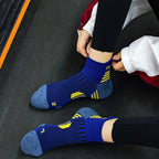3 Pairs Marathon Socks Men Women Professional Sport Ankle Running Socks Thickened Cushioned Tube Low Cut Fitness Short Sock Mesh