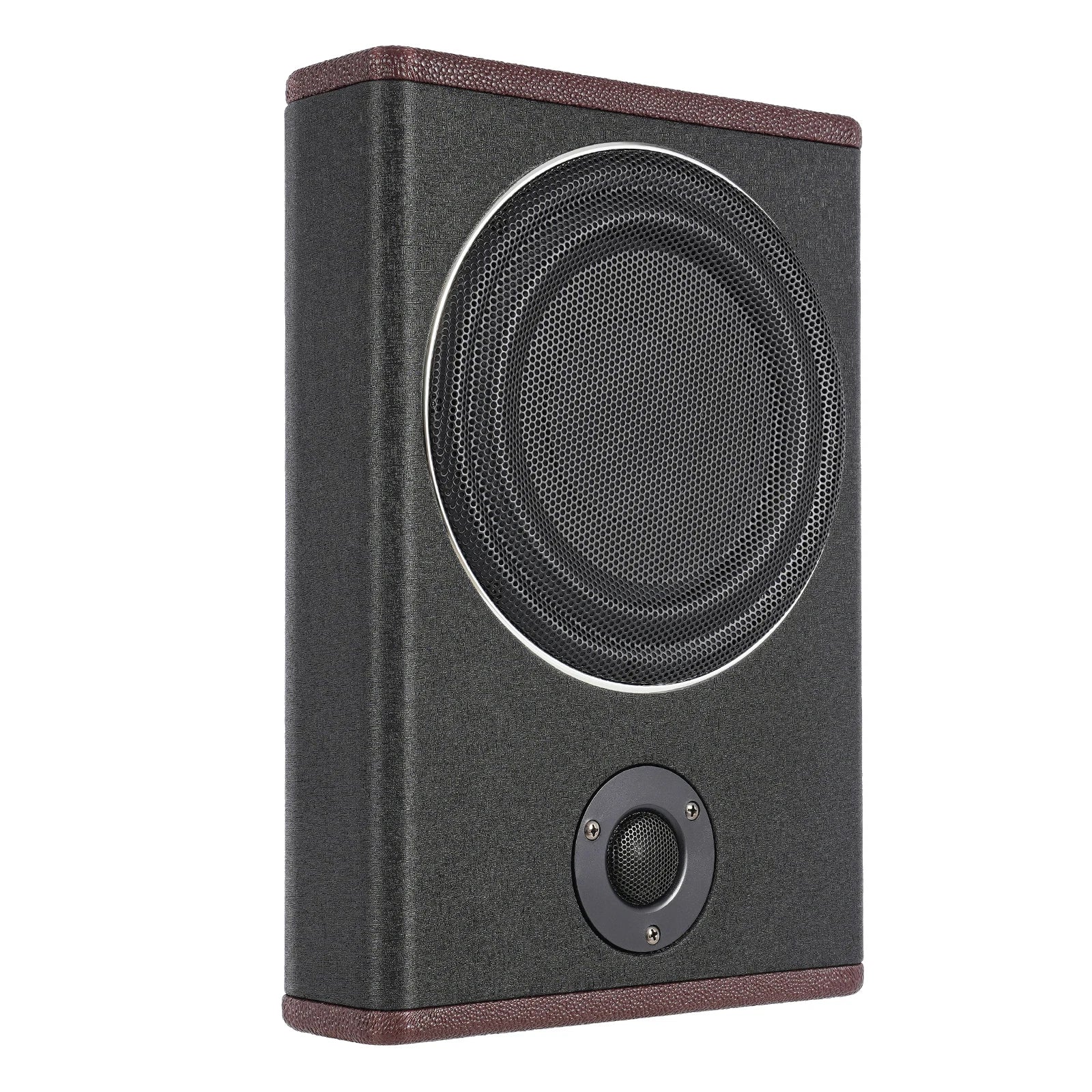 8 Inch Ultra Slim Car Subwoofer Under Seat 12V 600W Car Active Subwoofer Compact Car Bass Audio Car Stereo Amplifier Speaker
