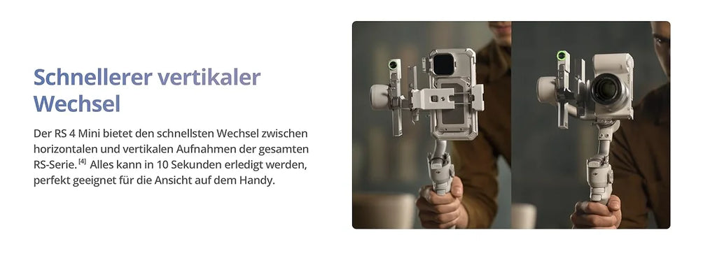 DJI RS 4 Mini Smart Sensitive Tracking Works With Cameras Smartphones Quick Vertical Change Ready In 1S Handheld Gimbal Camera