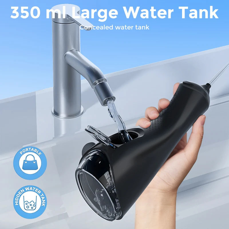 SEJOY Water Flosser Irrigator Dental Teeth Whitening strips Portable 230ML Tank 5 Modes 8 Jet Tips Washing Machine for Home