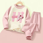 DISNEY Autumn and Winter Girls Comfy Soft Sleepwears Set Kids Casual Home Clothing Set Minnie Printed Child  Pijamas 0-10years