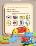Magnetic Bullet Train Set For Kids With Electric Locomotive Diy Track Building Blocks Stem Educational Construction Toy Birthday