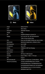 Blackview OSCAL PILOT 5 5G mobile phones AI Rugged Smartphone UNISOC T8100 6.67" 2.4K Display 120Hz, 8GB 256GB, 15000Amh Phones
