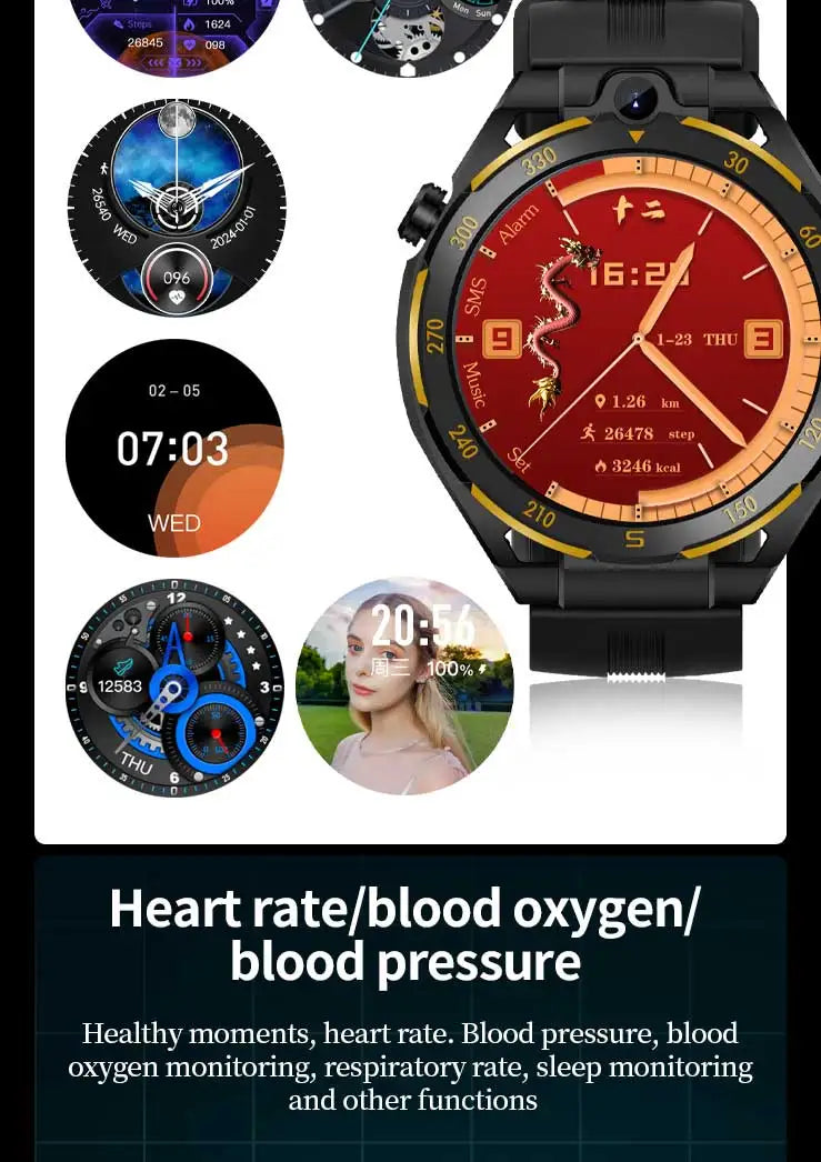 2026 New Smartwatch, Wireless Call, AI Voice, 40+ Sports Modes, Outdoor Fitness, Long Battery, Music & Message Alert, Unisex Gif