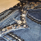 Low Waist Diamond Embroidery Slim Fit Harajuku Style Denim Jeans Trendy Streetwear for Hot Girls Cross-Border Fashion