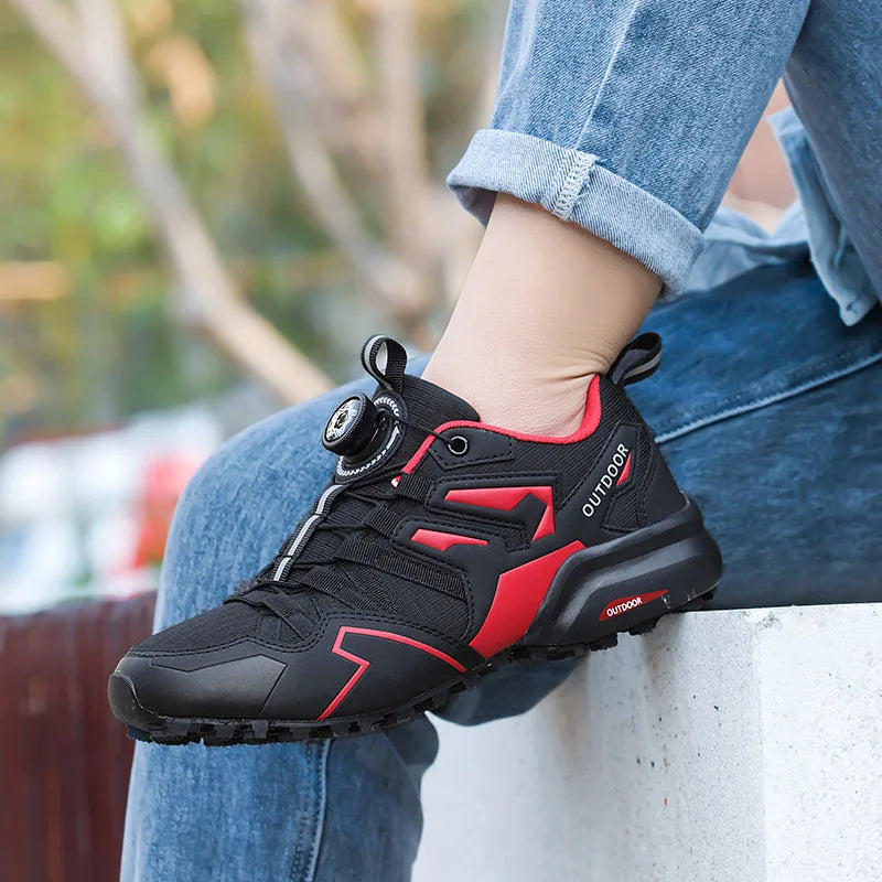 Men Women Cycling Shoes zapatillas ciclismo mtb Bike Riding Shoes Motorcycle Shoes Waterproof Bicycle Shoes Hiking Sneaker Black Secondary image