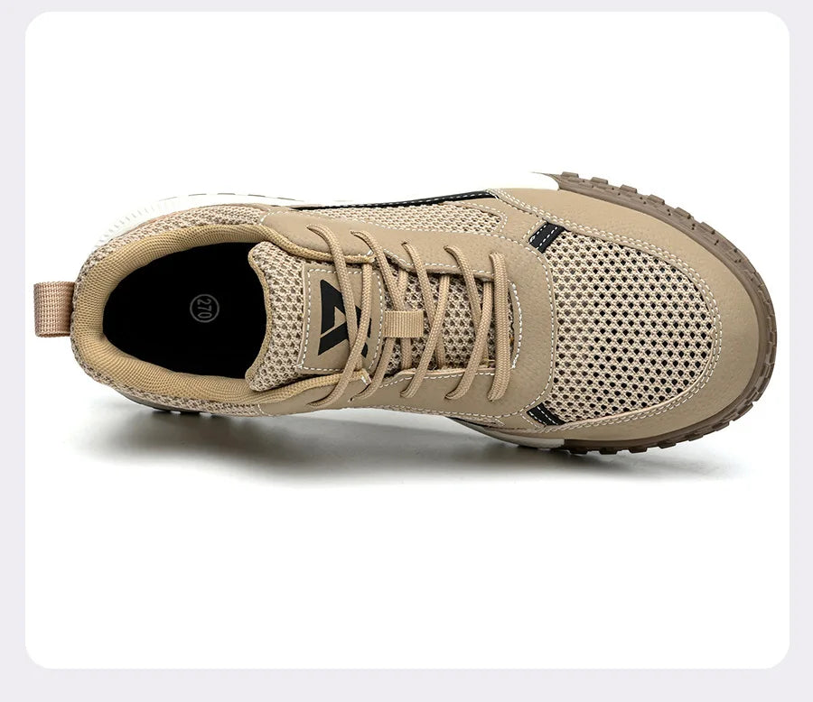 Safety Shoes Man S3 with Steel Toe Boots, EU Standard Kevlar Work Shoes Man Lightweight, CN39-46 Protective Working Shoes Woman