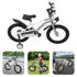 16 Inch Children's Bicycle Carbon Steel Mountain Bike with Auxiliary Wheels & LED Light for 5-8 Years Old,Height Adjustable,60Kg