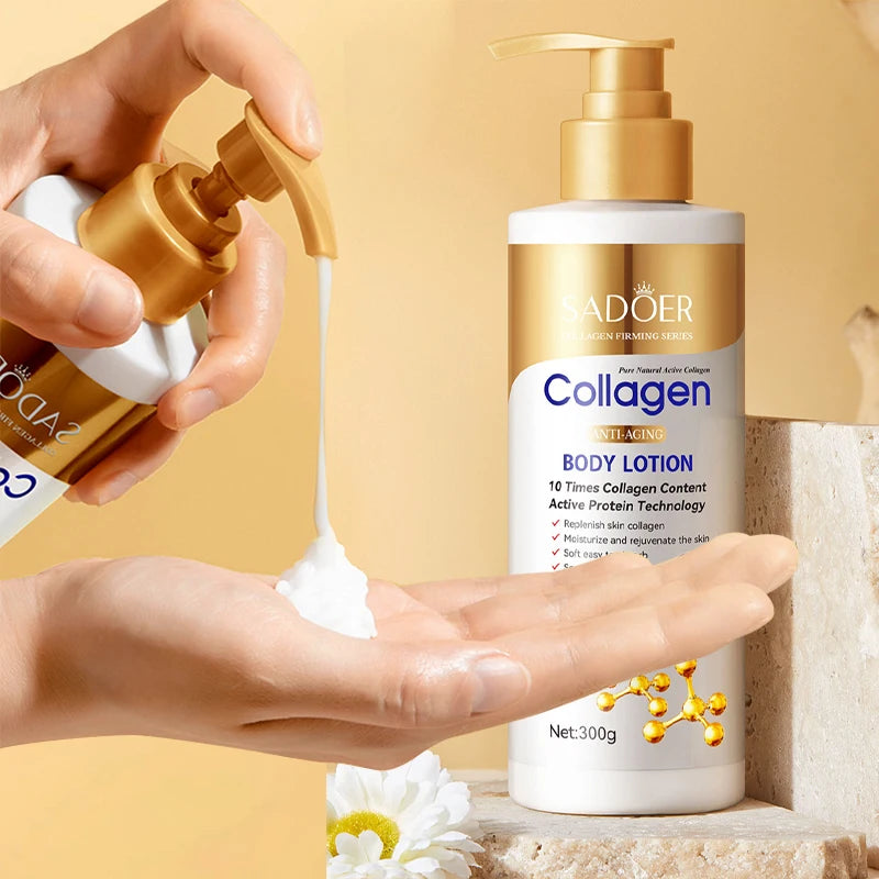 Collagen Body Lotion for Firming & Hydration - Intense Moisturizer Anti-Aging Skin for Dry, Sagging Skin, Nourishment 300g/pc Main image