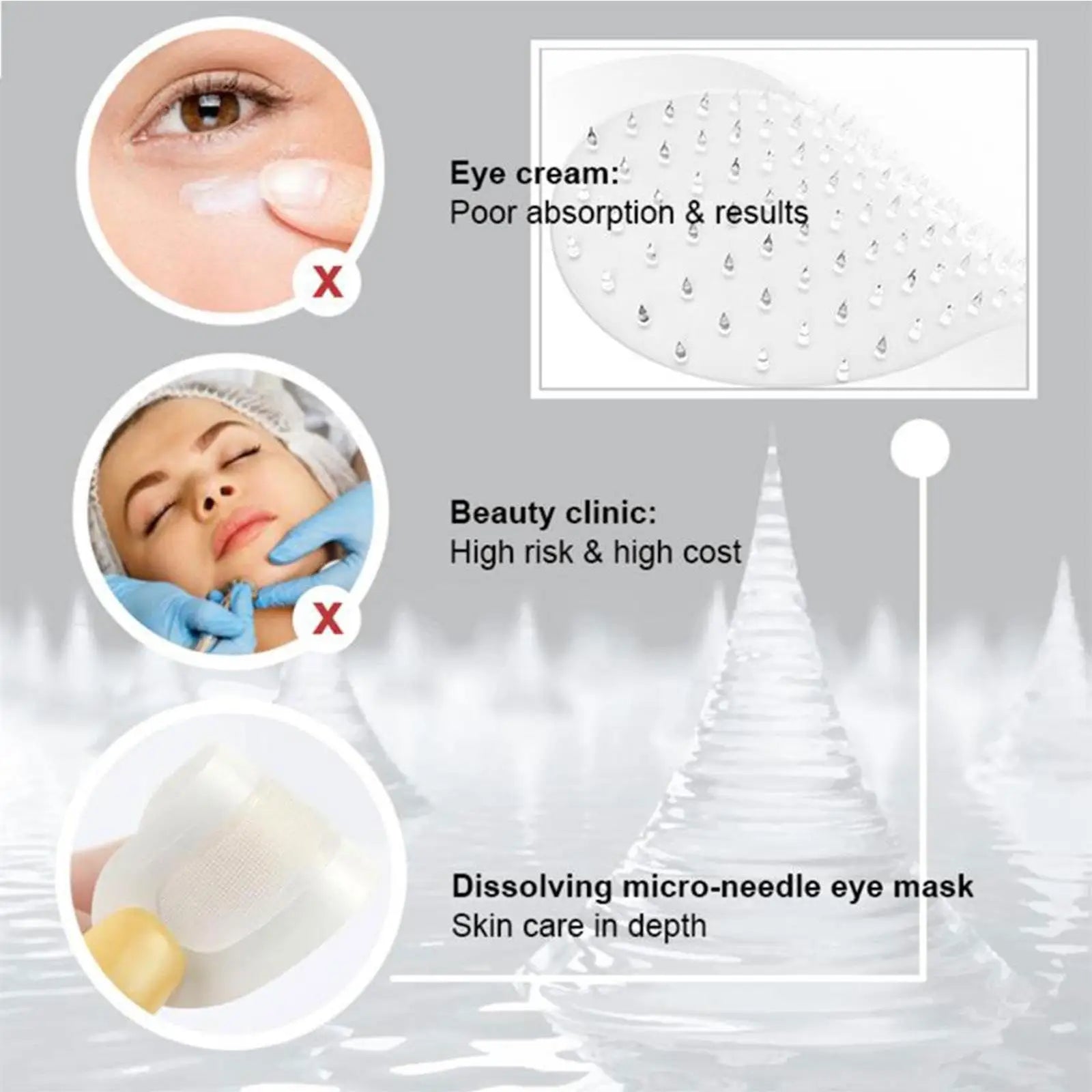 5/10/30PC Microneedle Eye Patches Mask Korean Skin Care Hyaluronic Acid for Anti Wrinkle Aging Dark Circle EyesMask Moisturizing