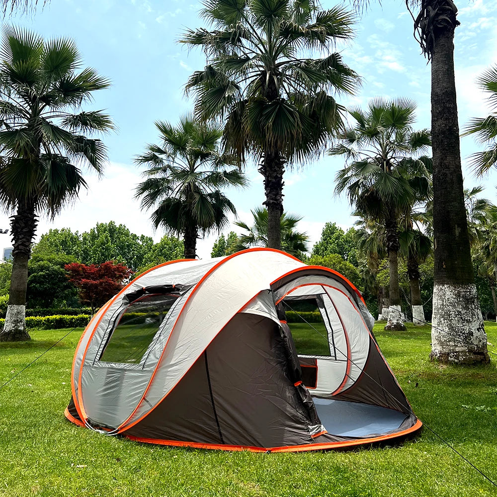 5-8 people quick opening hand throw tent waterproof camping boat tent outdoor tent fully automatic pop-up
