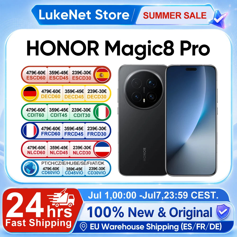 HONOR Magic 8 Pro 5G  EU Version Smartphone Snapdragon 8 Elite Gen 5 200MP AIMAGE 6270mAh 100W  6.71''OLED NFC eSIM Honor