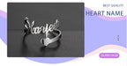 Custom Double First Name Finger Ring For Women Men Personalized Couple Family Gift Gold Color Stainless Steel Metal Jewelry