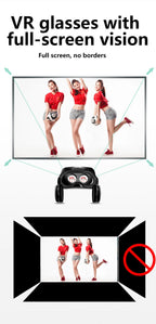 Virtual Reality 3D VR Headset Smart Glasses Helmet for Smartphones Cell Phone Mobile 7 Inches Lenses Binoculars Goggles Devices