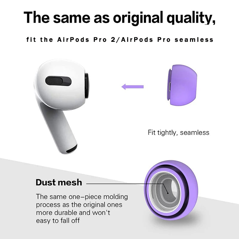 For Apple AirPods Pro 2 Ear Tips Earbuds Cover Silicone Replacement Tips Air pod Earplugs Earpads Pads Headphones Case Accessory