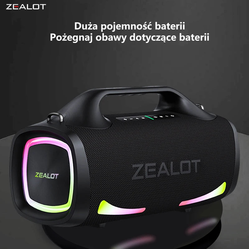 ZEALOT S79 Bluetooth Speaker 100W Portable Subwoofer HiFi Dual Pair Fast Charge 24000mAh Battery