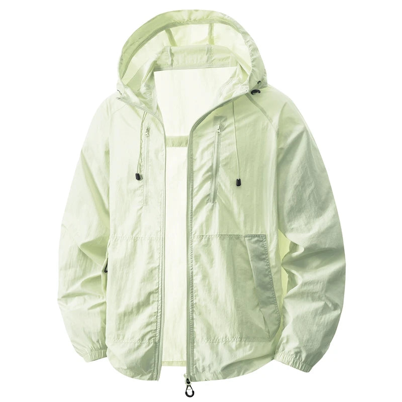 UPF 50+ Sun Protection Clothes Men Women Summer Quick-Drying Hooded Skin Jacket Anti-UV Lightweight Fishing Cycling Hiking Coats