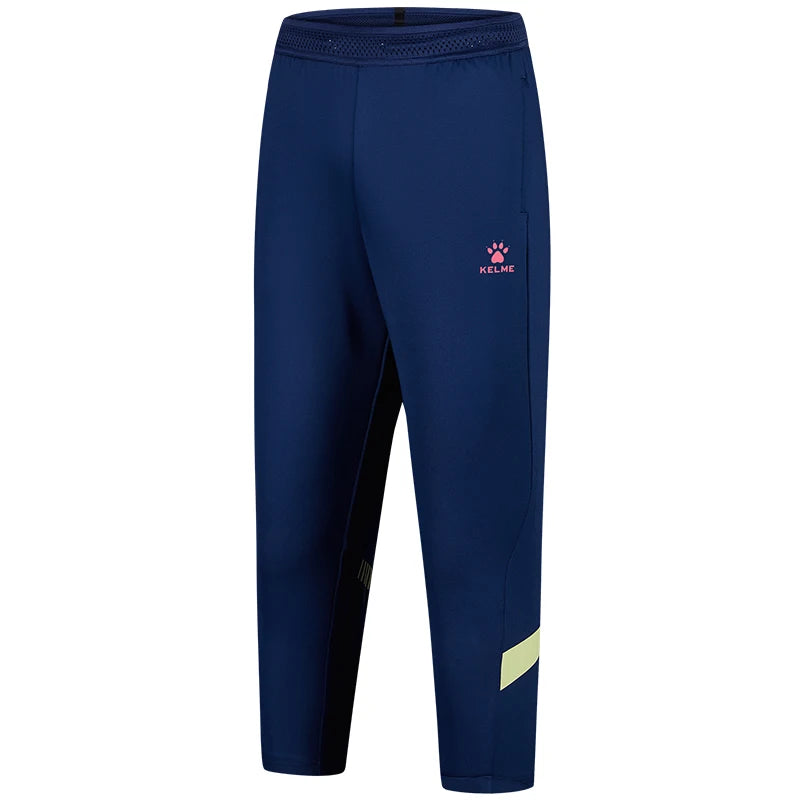 Kelme Kids' Fleece-lined Sports Pants Football Training Pants Casual Fitness Running Pants Warm Windproof Stretch Long Pants