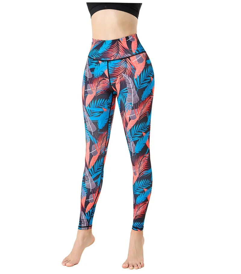 Cloud Hide Women Home Yoga Pants Fitness Gym Exercise Sports Leggings High Waist Sexy Long Print Tights Workout Running Trouser