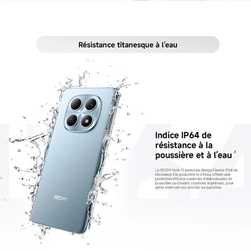 Xiaomi Redmi Note 15 4G, NFC, MediaTek Helio G100-Ultra, 6.77 inches, 120 Hz, 108 MP Camera, 6,000 mAh Battery, IP64