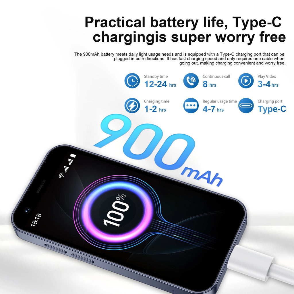 SERVO 18SE MINI Android Smartphone 3G WCDMA Dual SIM Card 2GB+16GB Play Store Face Unlock GPS WiFi Hotspot 3.0" Small Cellphone