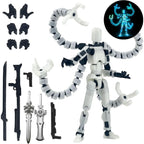 T13 Action Figure 3D Printed Multi-Jointed Movable Titan 13 Lucky Dummy Nova Robot Action Figure Desktop Assembly Completed Gift