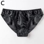 Women'S 100% Mulberry Silky Panties Fashion Lace Brief Large Size Comfortable Breathable Solid Color Lingerie Seamless Underwear