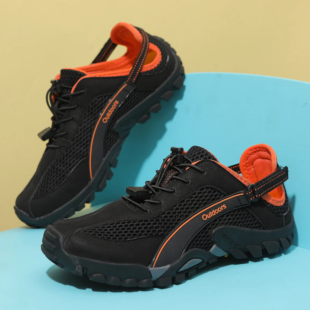 FANCYLEE Women's Hiking Shoes Breathable Mesh Trekking Sneakers Outdoor Lightweight Anti-Slip Mountain Climbing Shoes EU 36-42