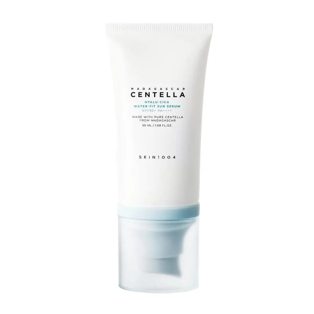 Skin1004 Korean Skincare Centella Sun Serum SPF50+ - Hyaluronic Acid UV Protection, Sensitive Skin