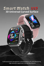 LIGE New 2.2-inch 3D Curved Screen Smart Watch With LED Light Thermometer Health Monitor Smartwatch BT Call Sports Fitness Watch