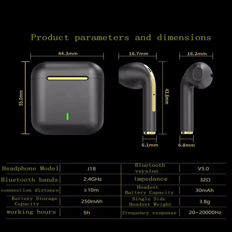 Xiaomi J18 TWS Wireless Earphone Noise Reduction Bluetooth 5.4 Earphone Waterproof HIFI Stereo In Ear Headphone For Sport Music Secondary image