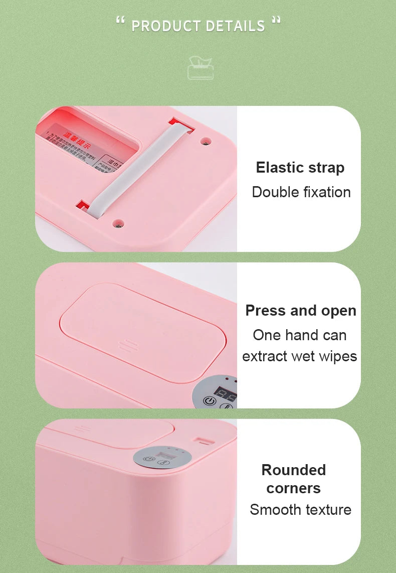 Baby Wipes Heater Wet Towel Dispenser Thermostat Warmer Tissue Paper Case Napkin Electric Heating Insulation Storage Box Holder