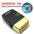 11000 RPM POP Barbers P620 Professional Electric Men's Beard Trimmer Double Foil Shaver Electric Shaver USB Hair Cutting Machine