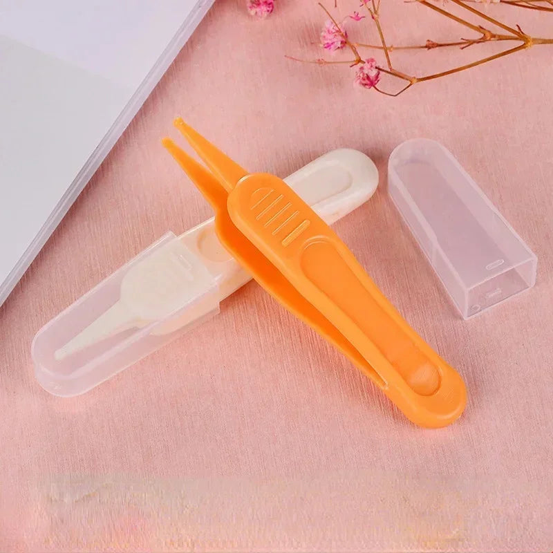 Baby Nose Cleaner Tool Toddler Nasal Cavity Care Supplies Kids Safety Tweezers Cleaning Forceps Baby Essentials Plastic Tweezers Secondary image