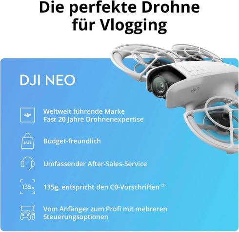 Global Version DJI Neo Drone Fly Camera Drone/Combo 4K Stabilized Video Portable Full-Coverage Propeller Guards