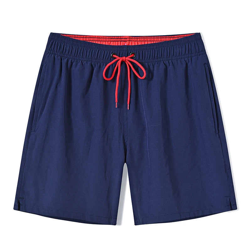 Escatch 2026 Summer Man Swimwear Solid Fashion Quick Dry Drawstring Elastic Waist Surfing Zipper Pocket Gym Beach Pants Shorts